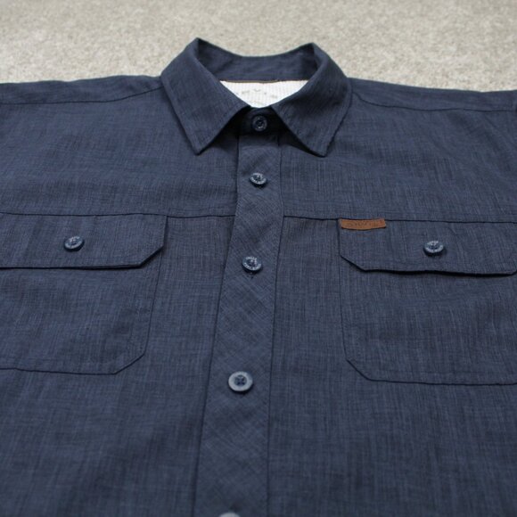 Orvis Shirt Adult Large Blue Classic Collection Quick Dry Wicking S/S Button Up - Picture 4 of 13